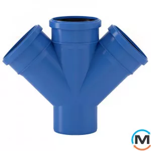 Хрестовина Valsir Triplus Ø110/110/110 45°, Градус (град.): 45, Модифікація: 110/110/110, Діаметр (мм): 110, фото 