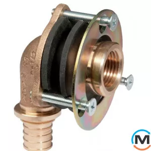 Уголок Rehau Rautitan RX настенный для гипсокартонных плит 16-Rp1 / 2x 28, Вариант: Для гипсокартонных плит, Тип резьбы: Внутренняя, Диаметр резьбы: 1/2", Диаметр (мм): 16, Рабочее давление (бар): 10, Материал: Латунь красная, фото 