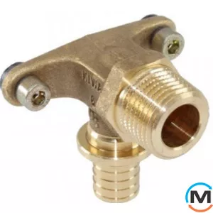 Уголок Rehau Rautitan RX  настенный с наружной резьбой 16-Rp1 / 2, Вариант: Настенный, Тип резьбы: Наружная, Диаметр резьбы: 1/2", Диаметр (мм): 16, Рабочее давление (бар): 10, Материал: Латунь красная, фото 