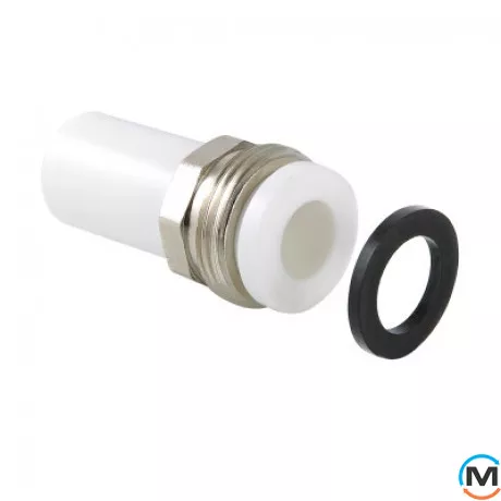 Поліпропіленовий штуцер Valtec PPR з накидною гайкою вн. нар. 20х3/4", Тип різьблення: Внутрішня, Діаметр різьблення: 3/4", Діаметр (мм): 20, фото 