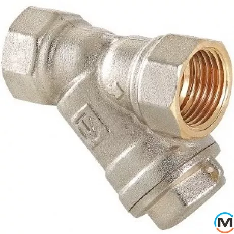 Фильтр Valtec косой (VT.400) 1", Диаметр резьбы: 1", Материал: Латунь, фото 