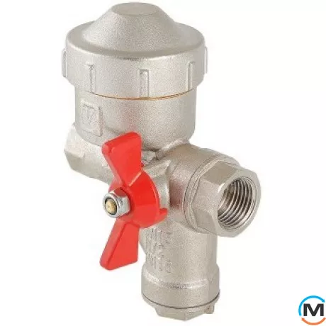 КФРД - Кран кульовий Valtec з вбудованим фільтром і редуктором тискурукоятка метелик 1/2" вн.-вн., Варіант: Правий, Тип різьблення: Внутрішня/Внутрішня, Діаметр різьблення: 1/2", Тип ручки: Метелик, Робочий тиск (бар): 16, Матеріал: Латунь, фото 