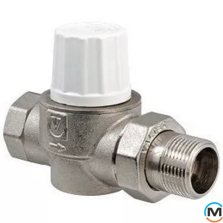 Клапан термостатический повышенной пропускной способноти прямой Valtec 3/4", Диаметр резьбы: 3/4", Исполнение: Прямой, Цвет: Никелированный, фото 