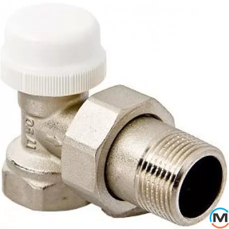 Клапан Valtec термостатический угловой 3/4", Диаметр резьбы: 3/4", Исполнение: Угловой, Цвет: Никелированный, фото 