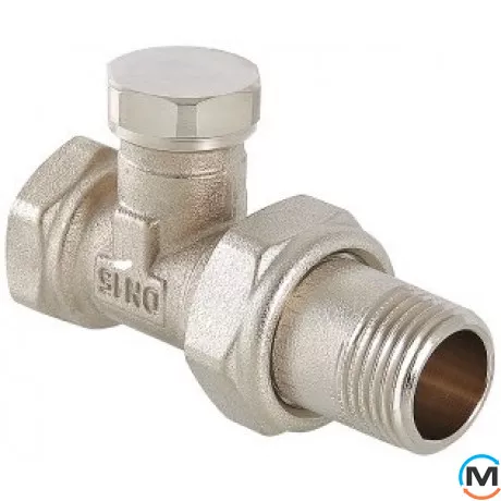 Клапан Valtec запорный прямой 3/4", Диаметр резьбы: 3/4", Исполнение: Прямой, Цвет: Никелированный, фото 