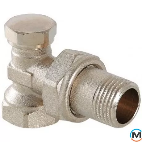 Клапан радиаторный Valtec запорный угловой 3/4", Диаметр резьбы: 3/4", Исполнение: Угловой, Цвет: Никелированный, фото 