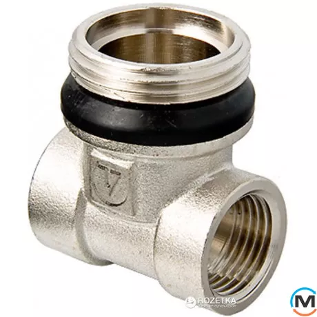 Колекторний трійник Valtec 3/4"х1/2"х3/8" Нікель, Варіант: 3/4"х1/2"х3/8", Тип різьблення: Внутрішня/Зовнішня, Діаметр різьблення: 3/4", Матеріал: Латунь нікельована, фото 