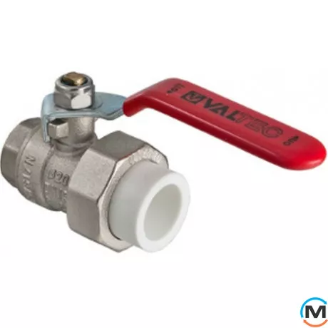 Полипропиленовый кран Valtec латунный под PPR 25х3/4, Тип резьбы: Внутренняя, Диаметр резьбы: 3/4", Диаметр (мм): 25, фото 