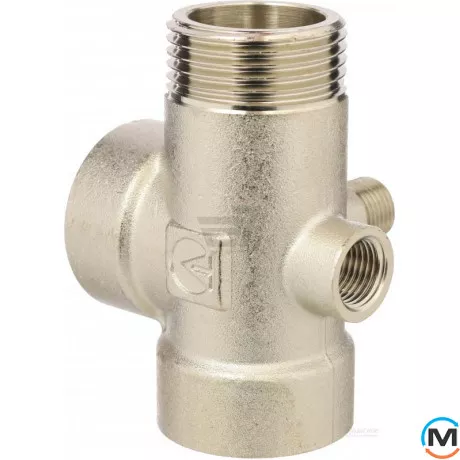 П'ятиходове з'єднання для насоса Valtec 1"х80 мм, Варіант: 1"х80 мм, Діаметр різьблення: 1", Матеріал: Латунь нікельована, фото 