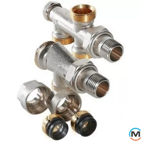 Термостатический узел для нижнего подключения Valtec 1/2"х3/4", фото 