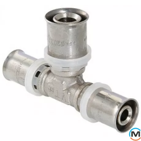 Трійник прес Valtec VTm.231 26x16x20, Модифікація: 26x16x20, Діаметр (мм): 26, Робочий тиск (бар): 10, Матеріал: Сталь нержавіюча, фото 