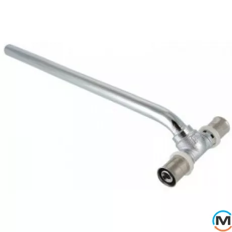 Трійник радіаторний Valtec VTm.282.N прес з Хром. трубкою 15 мм20х15х20, Варіант: 20х15х20, Діаметр (мм): 20, Робочий тиск (бар): 10, Матеріал: Сталь нержавіюча, фото 