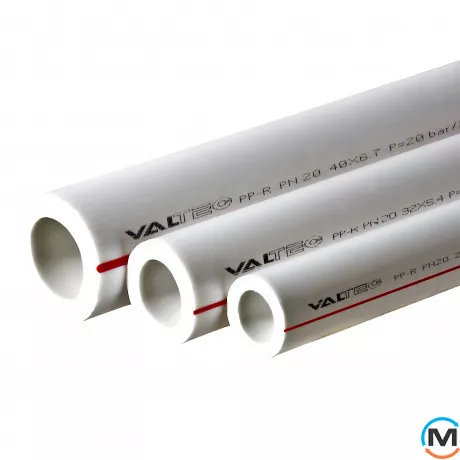 Поліпропіленова труба Valtec PP-ALUX арм. алюмінієм PN25 40 MM (білий), Тип труби: Алюміній, Призначення труб: Универсальная, Діаметр (мм): 40, Робочий тиск (бар): 25, фото 