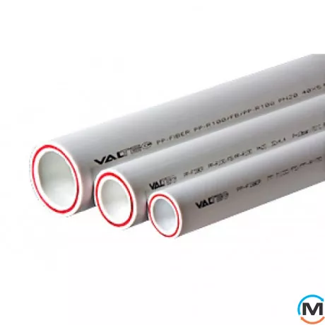 Полипропиленовая труба Valtec PP-FIBER арм. стекл. PN20 32 MM (белый), Тип трубы: Стекловолокно, Назначение труб: Универсальная, Диаметр (мм): 32, Рабочее давление (бар): 20, фото 