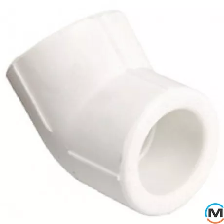 Поліпропіленовий косинець Valtec 45 PPR 50 мм, Діаметр (мм): 50, Кут: 45, Робочий тиск (бар): 25, фото 