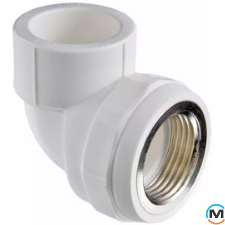 Полипропиленовый угольник Valtec PPR с переходом на вн. р. 20х3/4", Тип резьбы: Внутренняя, Диаметр резьбы: 3/4", Диаметр (мм): 20, фото 