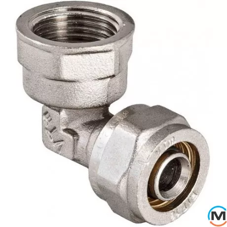 Valtec VTm.352 Кутник з вн.р. 20 х 1/2", Тип різьблення: Внутрішня, Діаметр різьблення: 1/2", Діаметр (мм): 20, Робочий тиск (бар): 10, Матеріал: Сталь нержавіюча, фото 