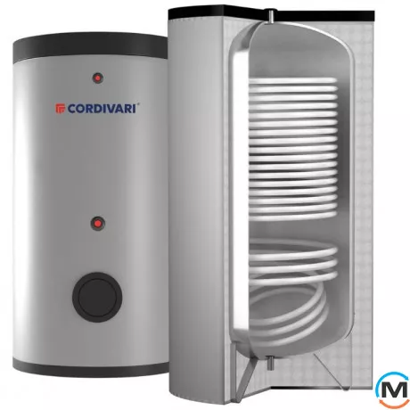 Бойлер Cordivari 500 л BOLLY® 2 XL (2 теплообмінники, підключення по осі) WB (жорстка незнімна ізоляція) POLYWARM®, фото , зображення 2