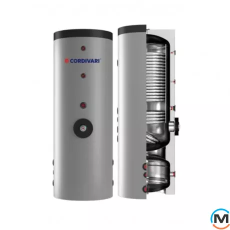 Бойлер комбінований + буфер ТН 300/85 л Cordivari BOLLY® 2 HY XL, Кількість змійовиків: 2, фото 