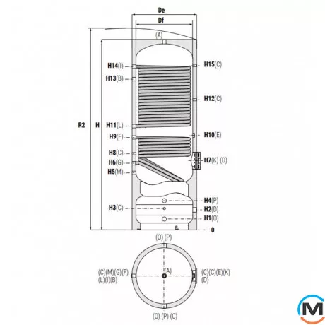 Бойлер комбінований + буфер ТН 300/85 л Cordivari BOLLY® 2 HY XL, Кількість змійовиків: 2, фото , зображення 3