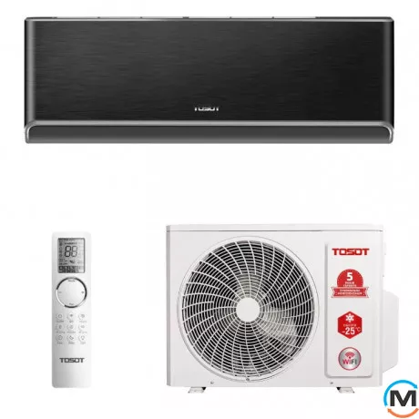 Кондиционер тепловой насос Tosot Naomi BLACK MYSTERIOUS GD-18RB, Цвет: Черный, Площадь помещения (кв.м): 50, фото 