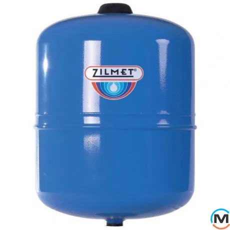 Розширювальний бак Zilmet HYDRO-PLUS E/EASY-PRO 24 л 1”G нерж.(внутр. захисне покриття), Діаметр різьблення: 1", Об'єм (л): 24, Виконання: Вертикальний, Колір: Синій, фото 