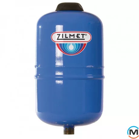 Розширювальний бак Zilmet HYDRO-PLUS E/EASY-PRO 5 л 3/4”G нерж.(внутр. захисне покриття), Діаметр різьблення: 3/4", Об'єм (л): 5, Виконання: Вертикальний, Колір: Синій, фото 