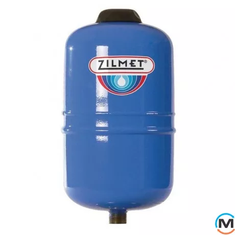 Розширювальний бак Zilmet HYDRO-PLUS E/EASY-PRO 8 л 3/4”G нерж.(внутр. захисне покриття), Діаметр різьблення: 3/4", Об'єм (л): 8, Виконання: Вертикальний, Колір: Синій, фото 