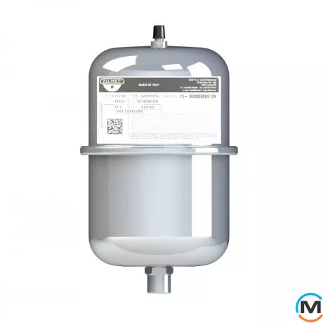 Розширювальний бак Zilmet INOX-PRO 2 л 1/2” 10 bar -10/+99°C, Об'єм (л): 2, Виконання: Вертикальний, фото 