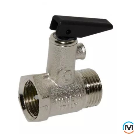 Запобіжний клапан для бойлера Ø1/2" з ручкою (відкриття 8,5 bar) Idrosanitaria Bonomi, фото 