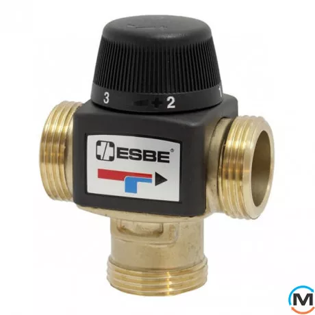 Термостатичний клапан ESBE VTA 372 30-70°C kvs G1 20-3.4 kvs для теплої підлоги, фото 