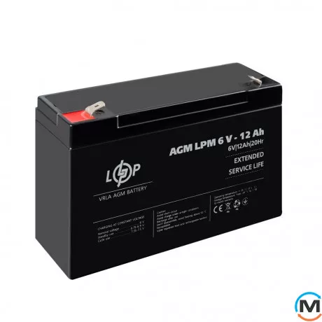 Аккумулятор LogicPower AGM LPM 6V - 12 Ah, фото , изображение 4