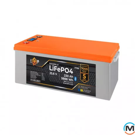 Аккумулятор LogicPower LP LiFePO4 25,6V - 280 Ah (7168Wh) (BMS 200A/100А) LCD металл Smart RM RS485/CAN, фото , изображение 2