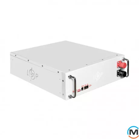 Аккумулятор LogicPower LP LiFePO4 51,2V - 100 Ah (5120Wh) (BMS SP 100A/50A) RM RS485/CAN LCD WH, фото , изображение 3