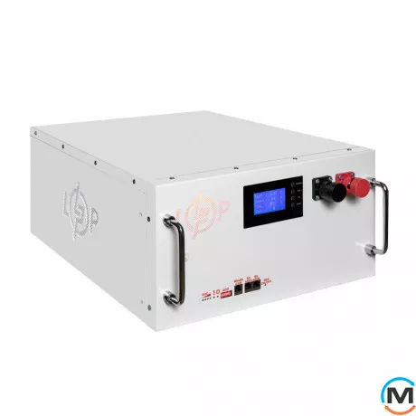 Аккумулятор LogicPower LP LiFePO4 51,2V - 230 Ah (11776Wh) (BMS SP 200A/100A) RM RS485/CAN LCD WH, фото , изображение 3