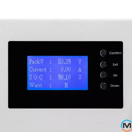 Аккумулятор LogicPower LP LiFePO4 51,2V - 230 Ah (11776Wh) (BMS SP 200A/100A) RM RS485/CAN LCD WH, фото , изображение 7