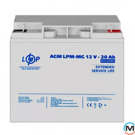 Аккумулятор мультигелевый LogicPower LPM-MG 12V - 20 Ah, фото , изображение 2