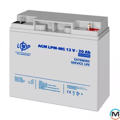 Аккумулятор мультигелевый LogicPower LPM-MG 12V - 20 Ah, фото , изображение 3