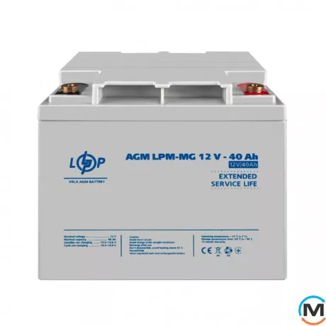 Аккумулятор мультигелевый LogicPower LPM-MG 12V - 40 Ah, фото , изображение 2