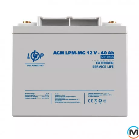 Аккумулятор мультигелевый LogicPower LPM-MG 12V - 40 Ah, фото 