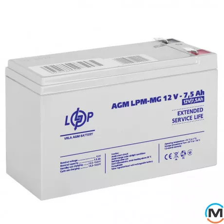Аккумулятор мультигелевый LogicPower LPM-MG 12V - 7.5 Ah, фото , изображение 2