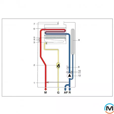 Газовий котел (природна тяга) 1-контурний NOVA FLORIDA CVNU32RC28 VIRGO RTN 28, Тип котла: Газовий традиційний, Теплова потужність (кВт): 28, Кількість контурів: 1, Спосіб відведення газів: Димар, фото , зображення 3