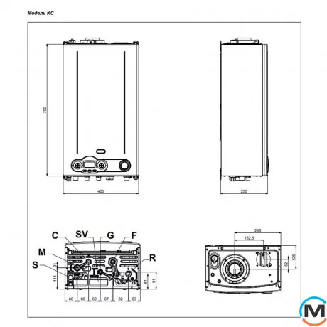 Конденсационный газовый котел с частотным насосом 2-контурный NOVA FLORIDA KDLU32KC28 / KDOU32KC28 DELFIS CONDENSING KC 28, Тип котла: Газовый конденсационный, Тепловая мощность (кВт): 28, Количество контуров: 2, фото , изображение 4