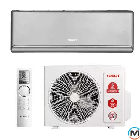 Кондиционер тепловой насос Tosot Naomi SILVER COOL GD-24RS, Цвет: Серебристый, Площадь помещения (кв.м): 70, фото 