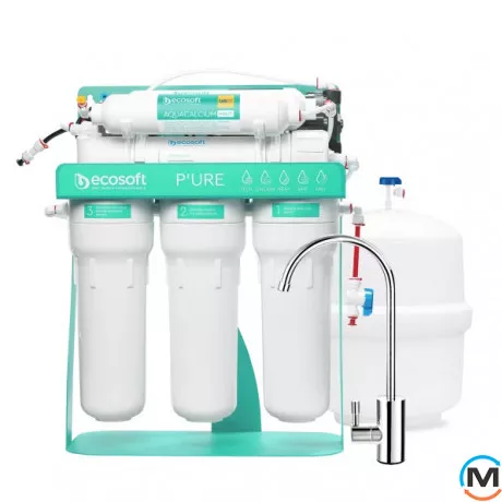 Фильтр обратного осмоса Ecosoft P'URE AquaCalcium MINT с помпой на станине, фото , изображение 4