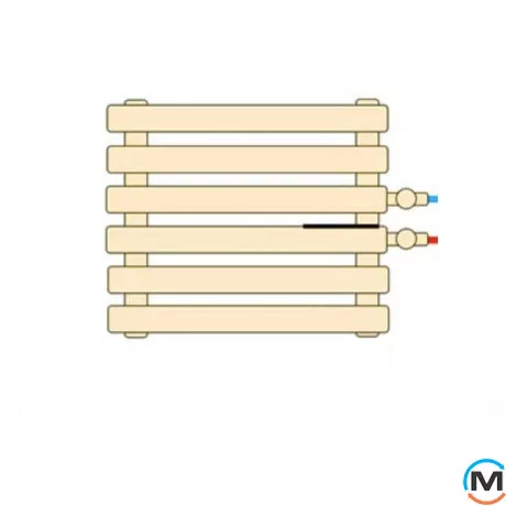 Дизайнерський горизонтальний радіатор опалення ARTTIDESIGN Livorno II G 7/476/1600/50 білий матовий, фото , зображення 3