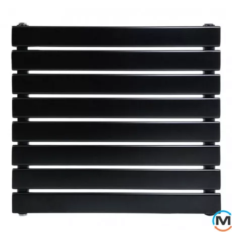 Горизонтальный дизайнерский радиатор отопления ARTTIDESIGN Livorno II G 8/544/800 черный матовый, фото 