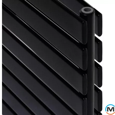 Горизонтальный дизайнерский радиатор отопления ARTTIDESIGN Livorno II G 8/544/1200 черный матовый, фото , изображение 2