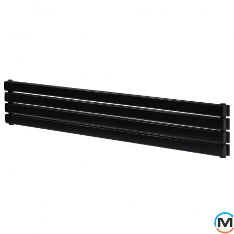 Горизонтальний дизайнерський радіатор опалення ARTTIDESIGN Livorno II G 4/272/1400 чорний матовий, фото 