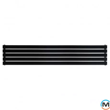 Горизонтальный дизайнерский радиатор отопления ARTTIDESIGN Livorno II G 5/340/1400/50 черный матовый, фото , изображение 2